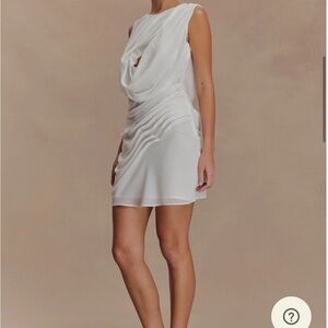 Chiffon Mini Dress - White